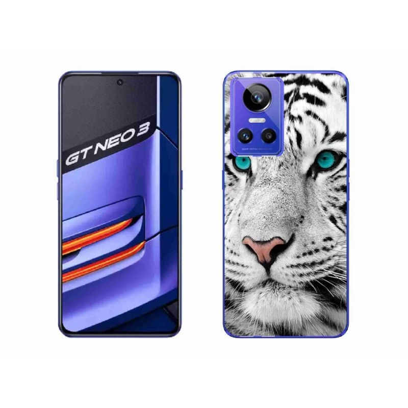 Gelový kryt mmCase na mobil Realme GT Neo 3 - bílý tygr