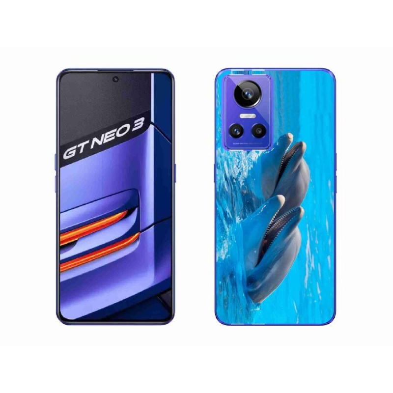 Gelový kryt mmCase na mobil Realme GT Neo 3 - delfíni