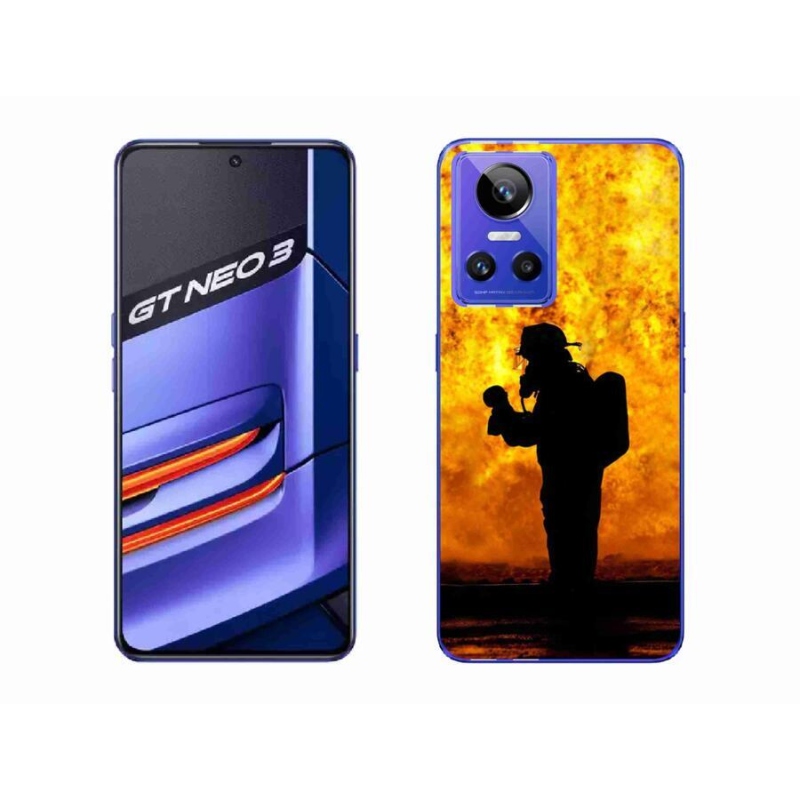 Gelový kryt mmCase na mobil Realme GT Neo 3 - hasič