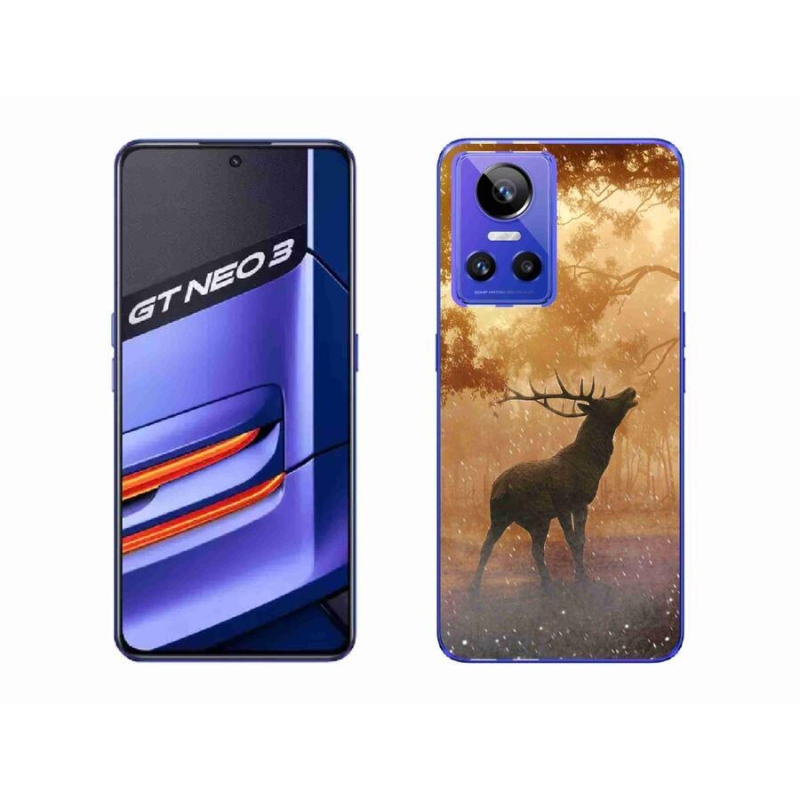 Gelový kryt mmCase na mobil Realme GT Neo 3 - jelen v říji