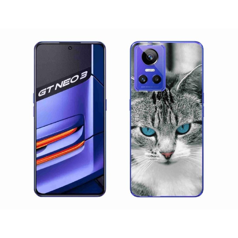 Gelový kryt mmCase na mobil Realme GT Neo 3 - kočičí pohled 1