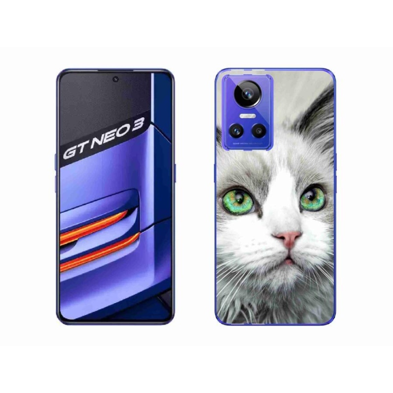 Gelový kryt mmCase na mobil Realme GT Neo 3 - kočičí pohled