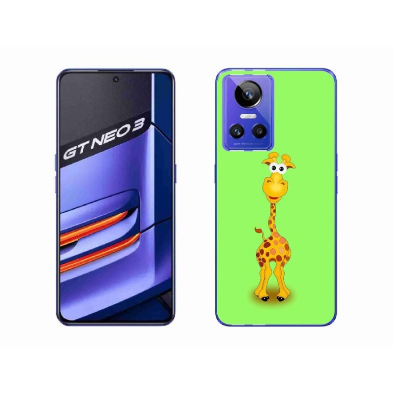 Gelový kryt mmCase na mobil Realme GT Neo 3 - kreslená žirafa
