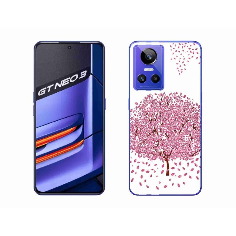 Gelový kryt mmCase na mobil Realme GT Neo 3 - kreslený strom s listy