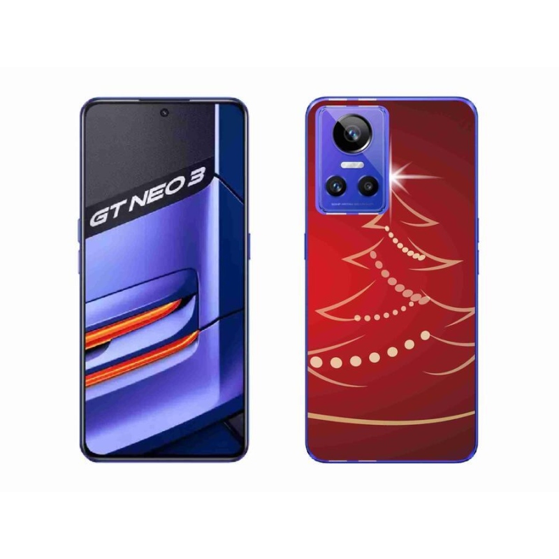 Gelový kryt mmCase na mobil Realme GT Neo 3 - kreslený vánoční stromek