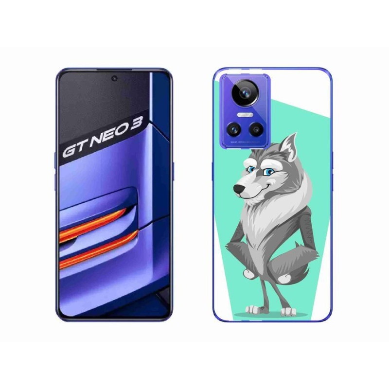 Gelový kryt mmCase na mobil Realme GT Neo 3 - kreslený vlk