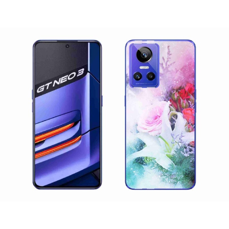 Gelový kryt mmCase na mobil Realme GT Neo 3 - květiny 4