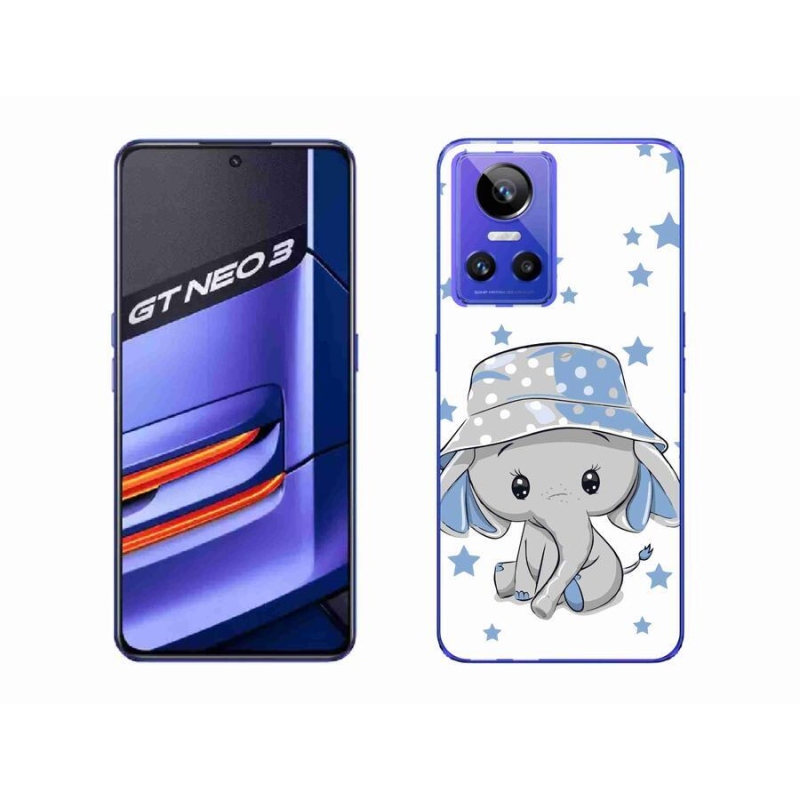 Gelový kryt mmCase na mobil Realme GT Neo 3 - modrý slon
