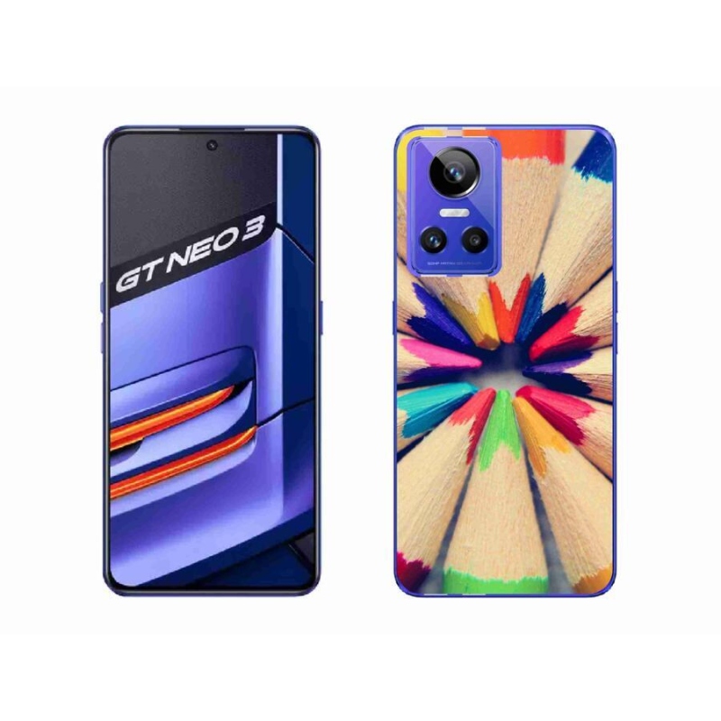 Gelový kryt mmCase na mobil Realme GT Neo 3 - pastelky