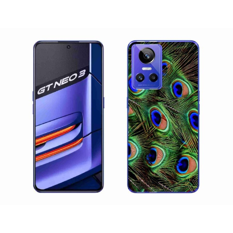 Gelový kryt mmCase na mobil Realme GT Neo 3 - paví peří