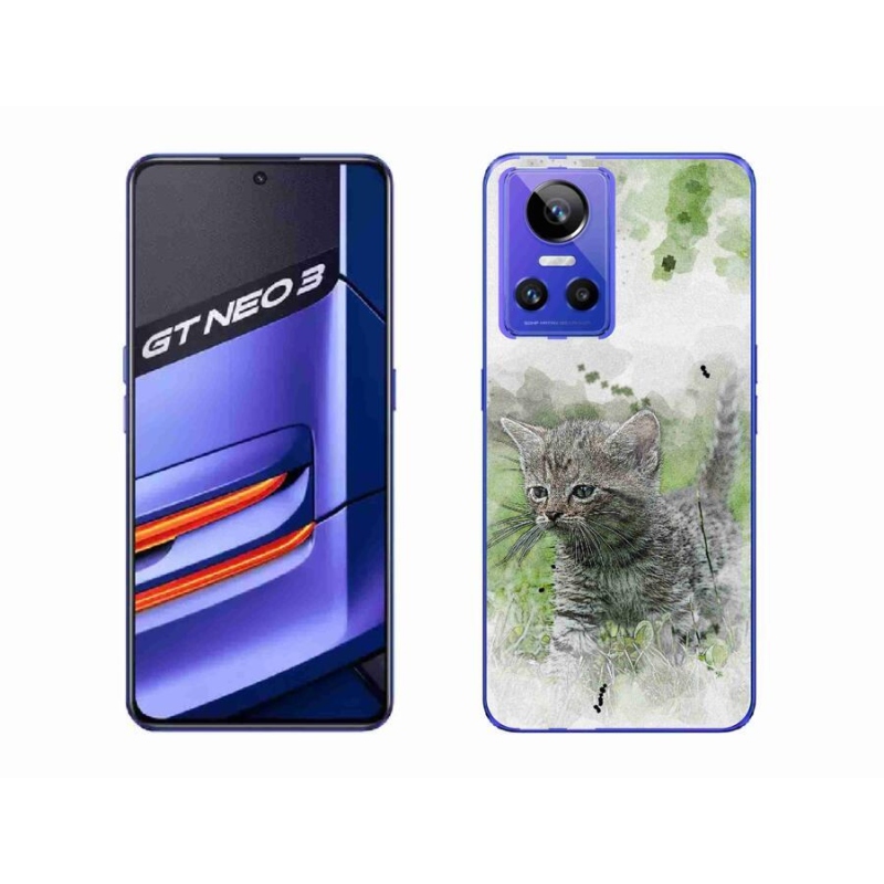 Gelový kryt mmCase na mobil Realme GT Neo 3 - roztomilé kotě 1