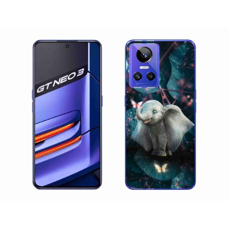 Gelový kryt mmCase na mobil Realme GT Neo 3 - roztomilý slon