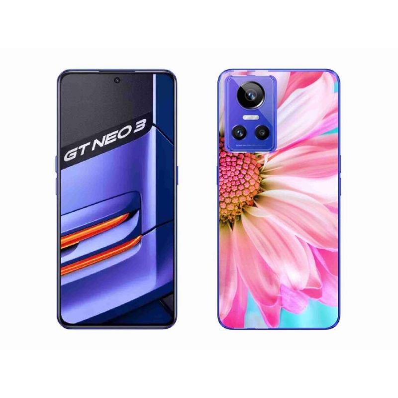 Gelový kryt mmCase na mobil Realme GT Neo 3 - růžová květina