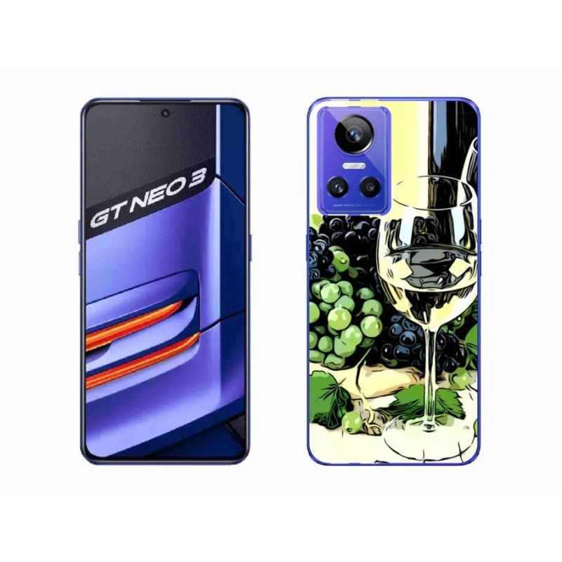 Gelový kryt mmCase na mobil Realme GT Neo 3 - sklenka vína