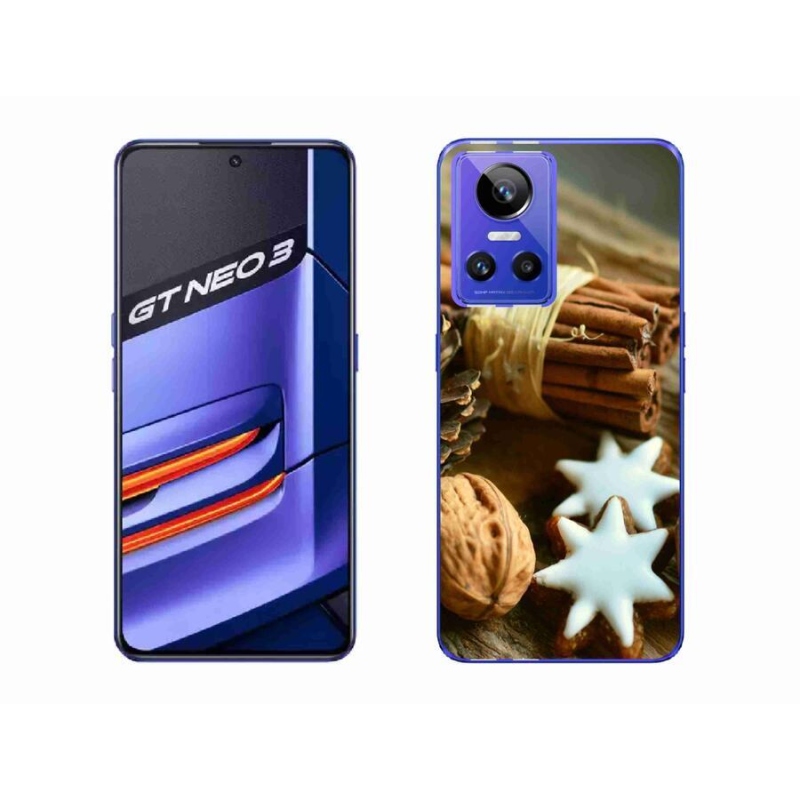 Gelový kryt mmCase na mobil Realme GT Neo 3 - skořice a perníčky