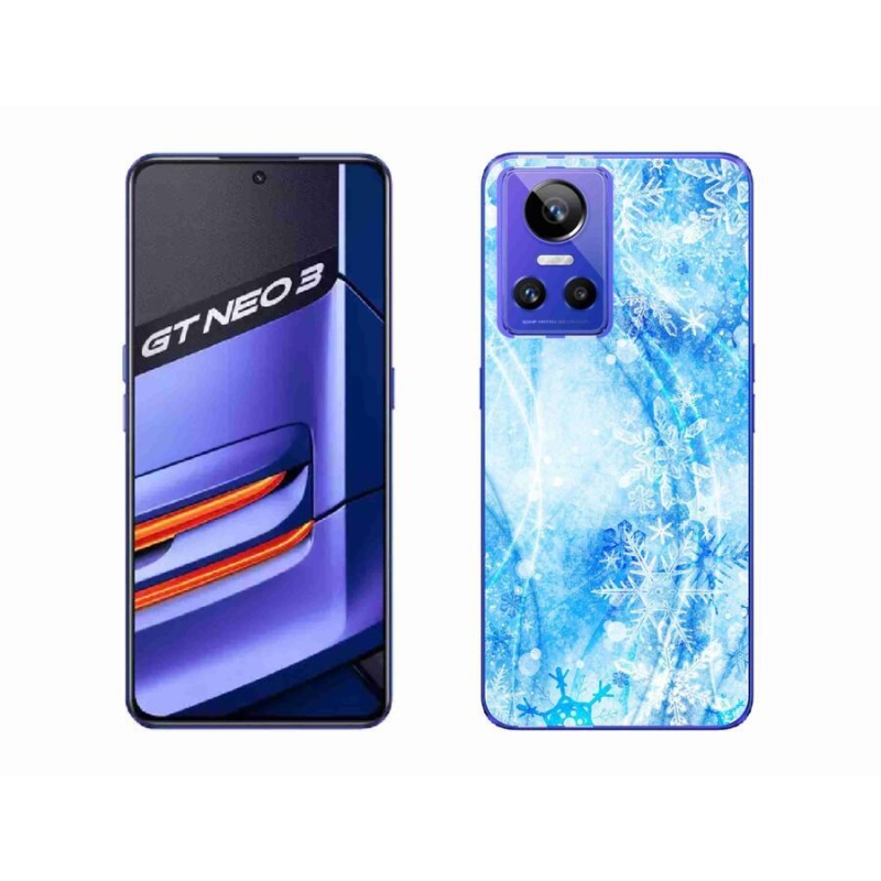 Gelový kryt mmCase na mobil Realme GT Neo 3 - sněhové vločky