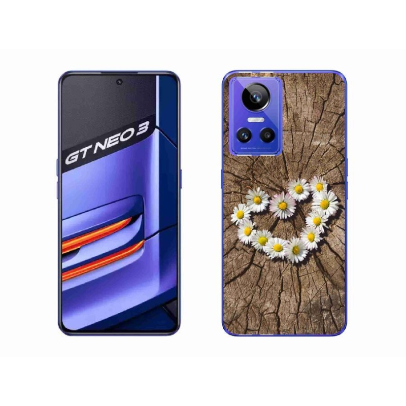 Gelový kryt mmCase na mobil Realme GT Neo 3 - srdce z kopretin