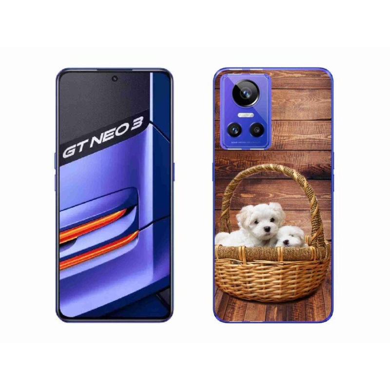 Gelový kryt mmCase na mobil Realme GT Neo 3 - štěňátka