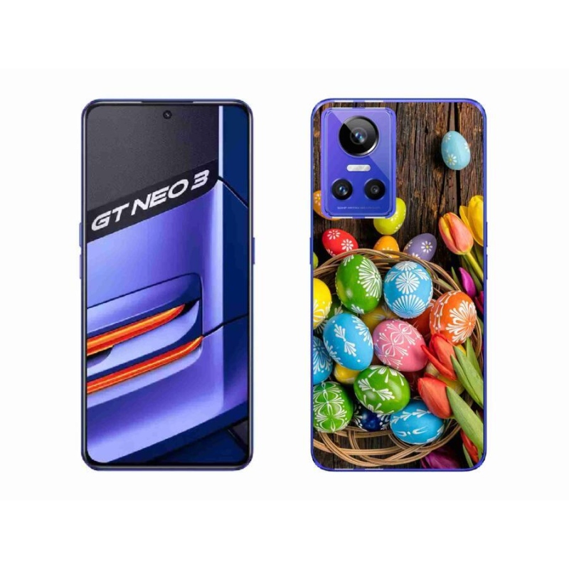 Gelový kryt mmCase na mobil Realme GT Neo 3 - velikonoční vajíčka