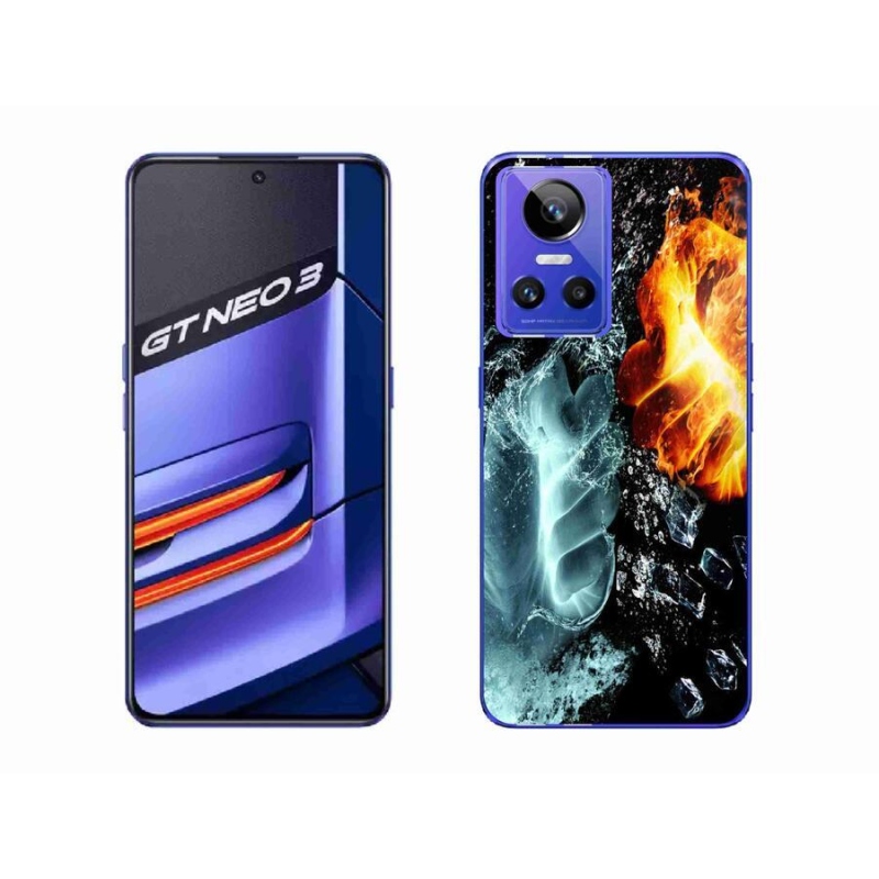Gelový kryt mmCase na mobil Realme GT Neo 3 - voda a oheň