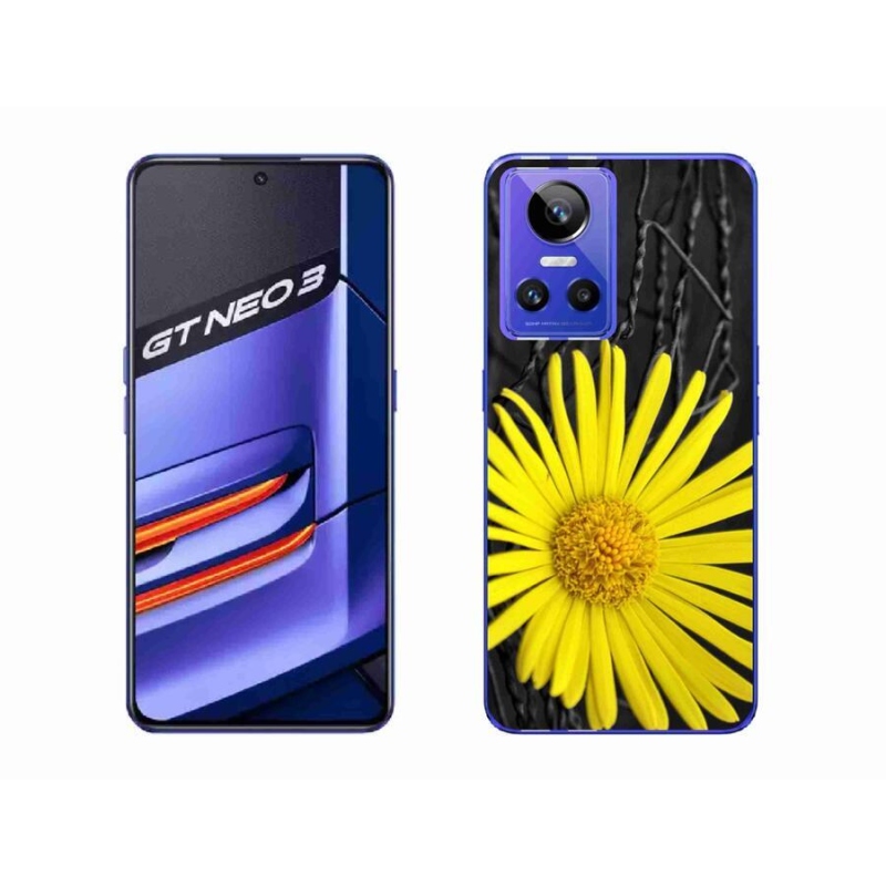 Gelový kryt mmCase na mobil Realme GT Neo 3 - žlutá květina