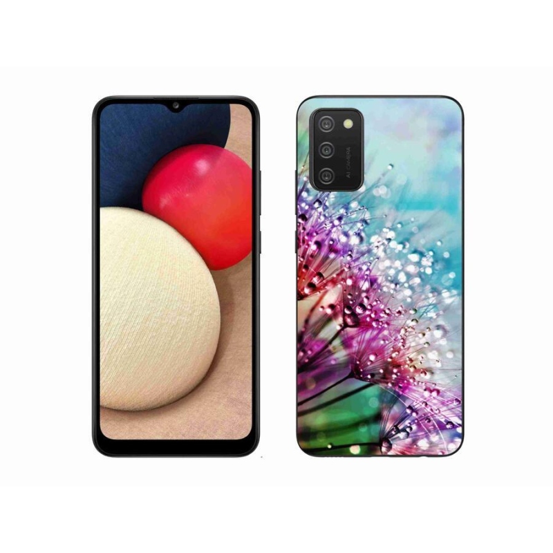 Gelový kryt mmCase na mobil Samsung Galaxy A02s (164.2x75.9x9.1mm) - barevné květy