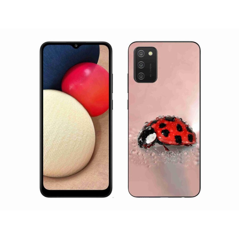Gelový kryt mmCase na mobil Samsung Galaxy A02s (164.2x75.9x9.1mm) - beruška
