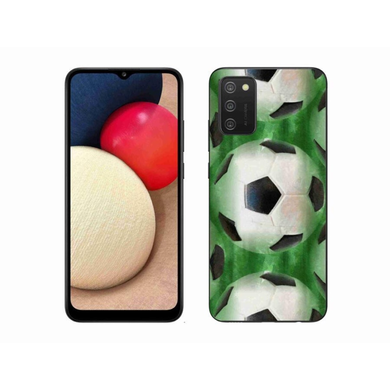 Gelový kryt mmCase na mobil Samsung Galaxy A02s (164.2x75.9x9.1mm) - fotbalový míč