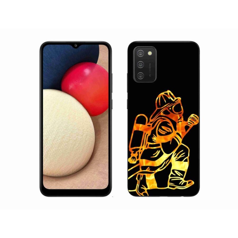 Gelový kryt mmCase na mobil Samsung Galaxy A02s (164.2x75.9x9.1mm) - hasič 1