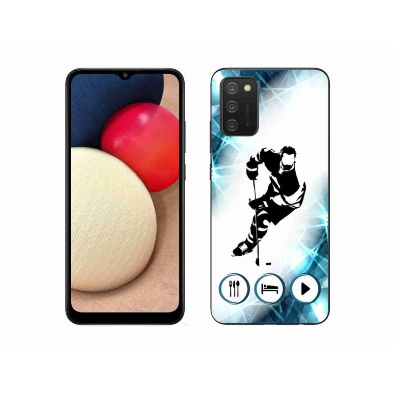 Gelový kryt mmCase na mobil Samsung Galaxy A02s (164.2x75.9x9.1mm) - hokej 1