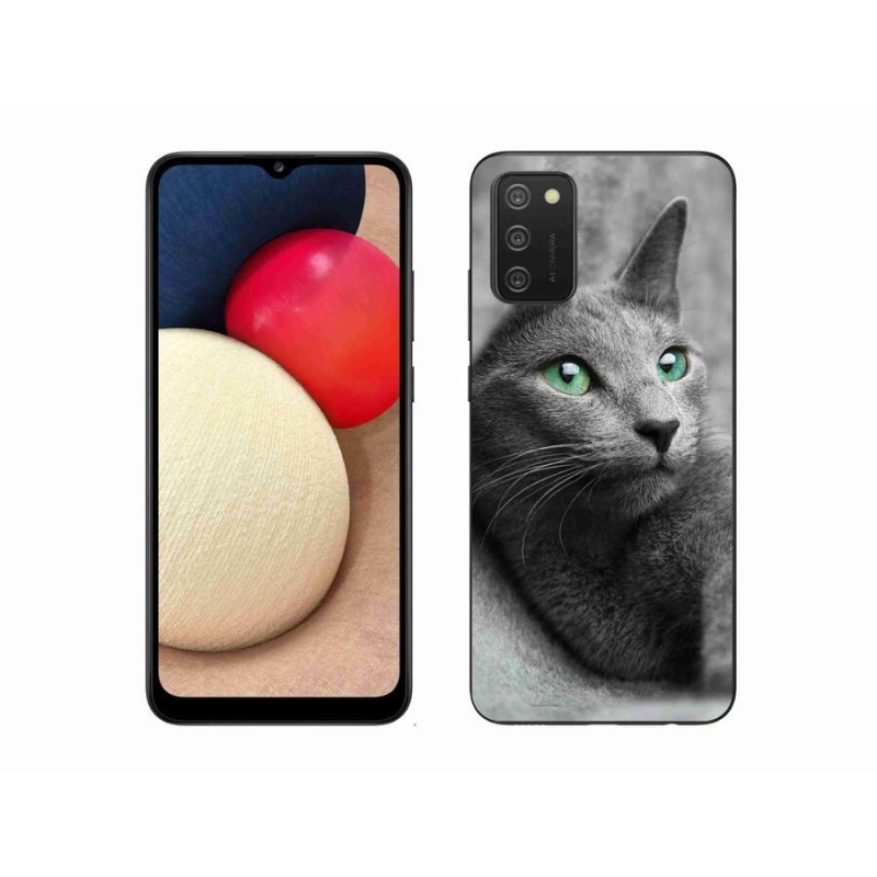 Gelový kryt mmCase na mobil Samsung Galaxy A02s (164.2x75.9x9.1mm) - kočka 2