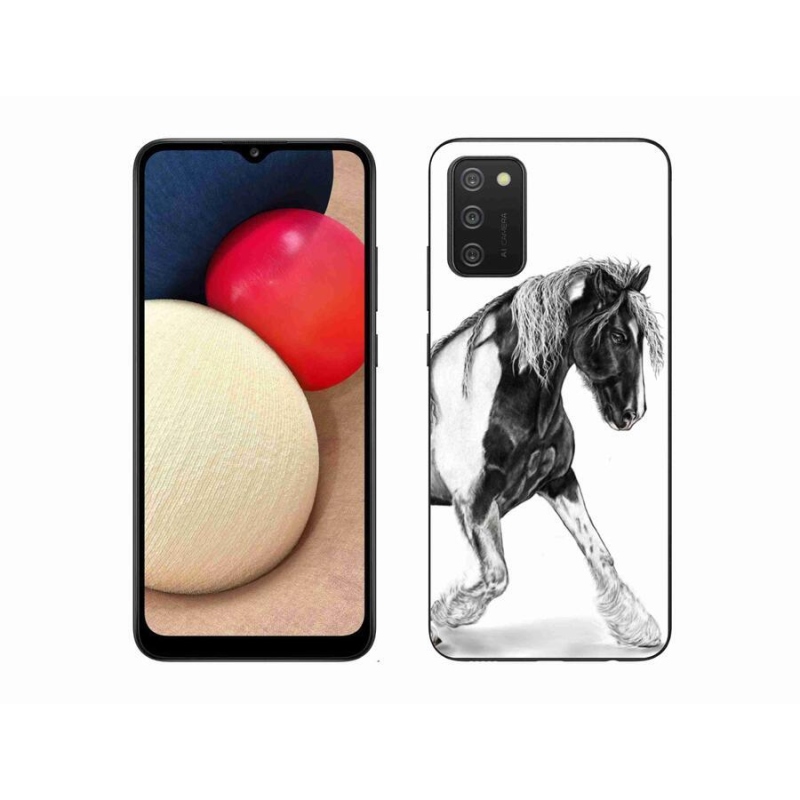 Gelový kryt mmCase na mobil Samsung Galaxy A02s (164.2x75.9x9.1mm) - kůň