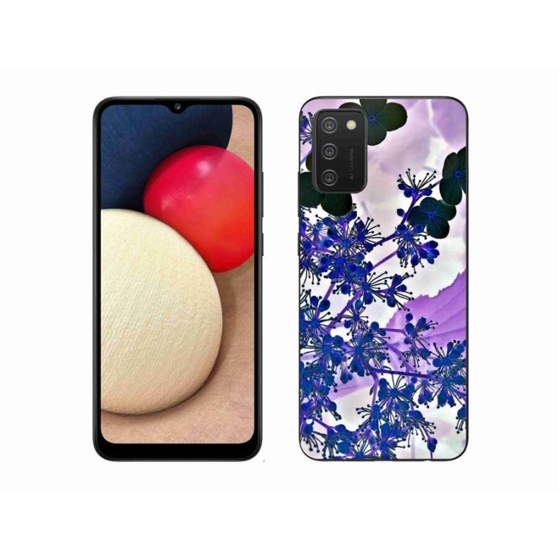 Gelový kryt mmCase na mobil Samsung Galaxy A02s (164.2x75.9x9.1mm) - květ hortenzie