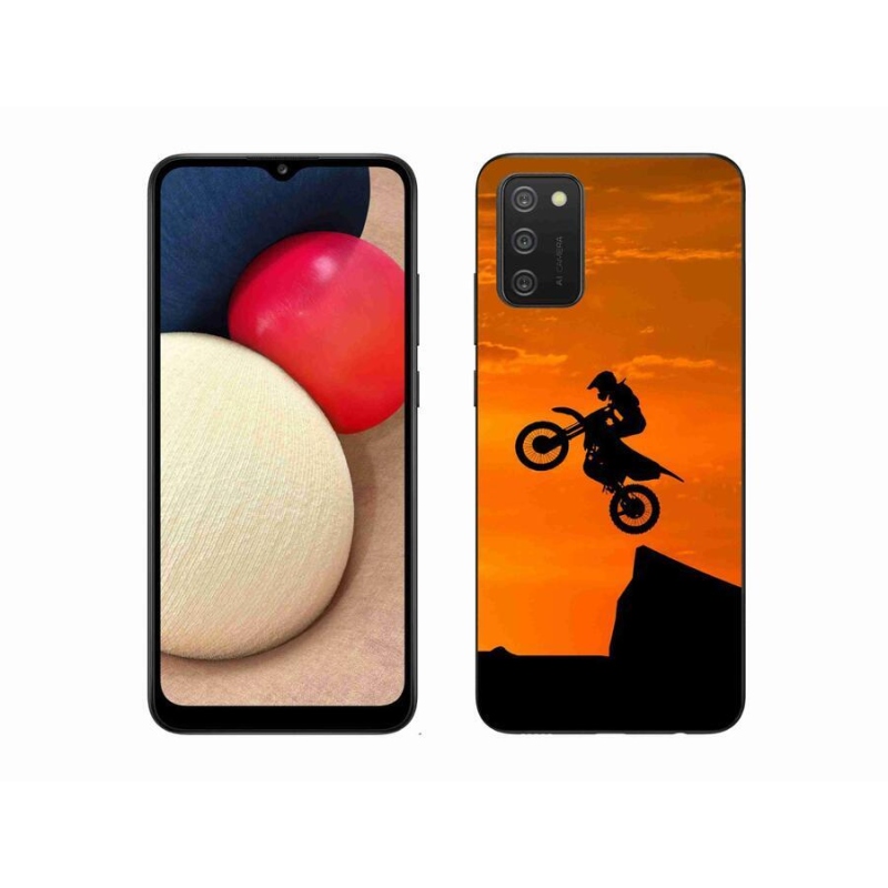 Gelový kryt mmCase na mobil Samsung Galaxy A02s (164.2x75.9x9.1mm) - motocross
