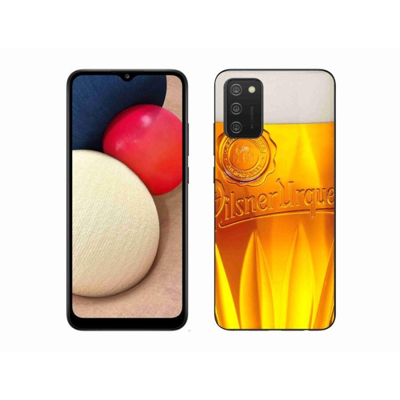 Gelový kryt mmCase na mobil Samsung Galaxy A02s (164.2x75.9x9.1mm) - pivo