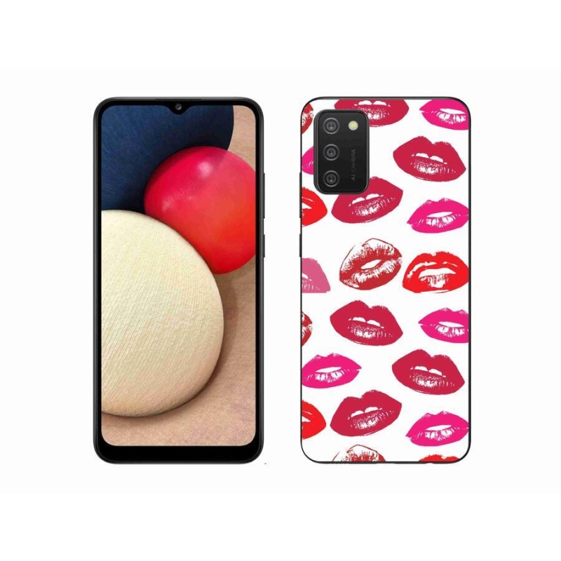 Gelový kryt mmCase na mobil Samsung Galaxy A02s (164.2x75.9x9.1mm) - rty