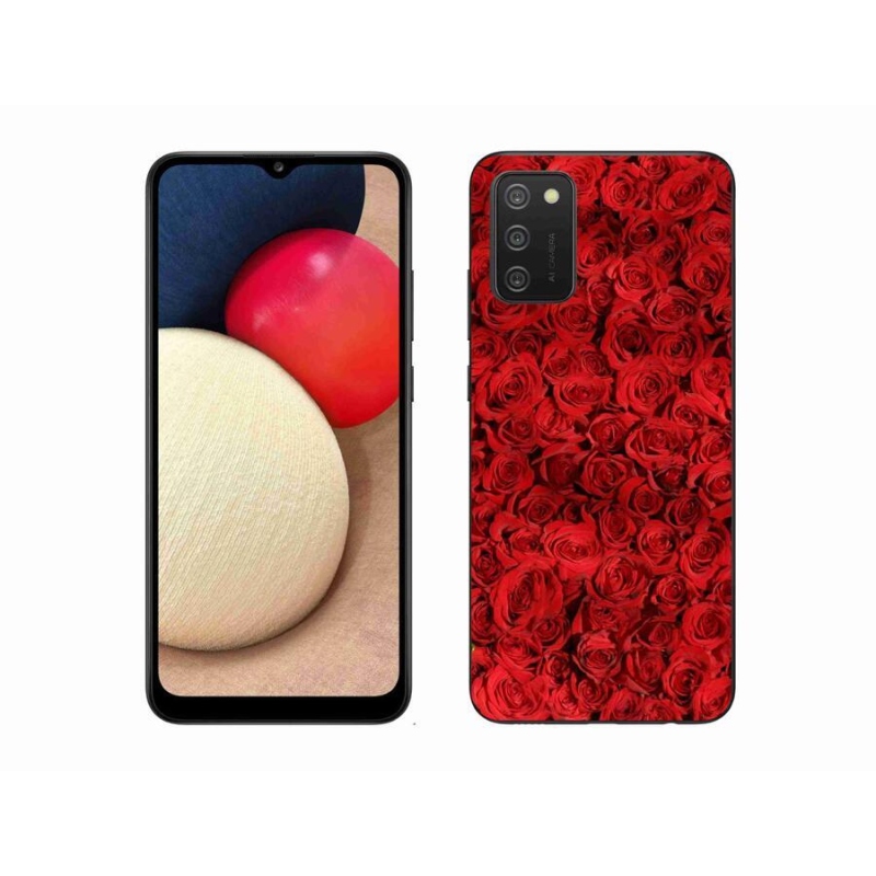Gelový kryt mmCase na mobil Samsung Galaxy A02s (164.2x75.9x9.1mm) - růže