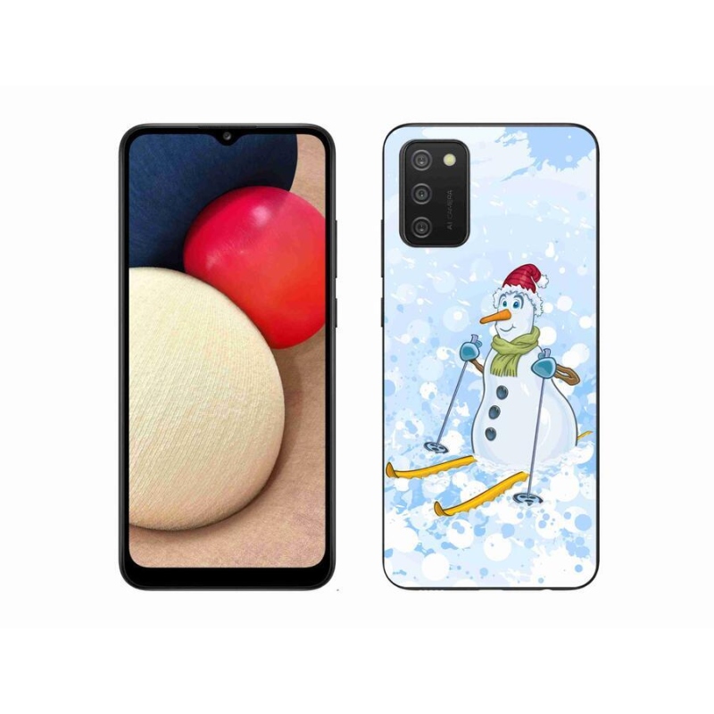 Gelový kryt mmCase na mobil Samsung Galaxy A02s (164.2x75.9x9.1mm) - sněhulák