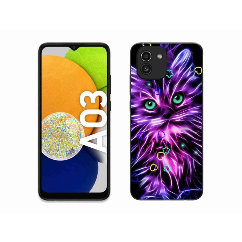 Gelový kryt mmCase na mobil Samsung Galaxy A03 - abstraktní kočka