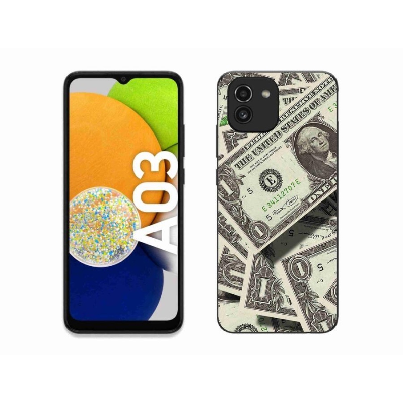 Gelový kryt mmCase na mobil Samsung Galaxy A03 - americký dolar