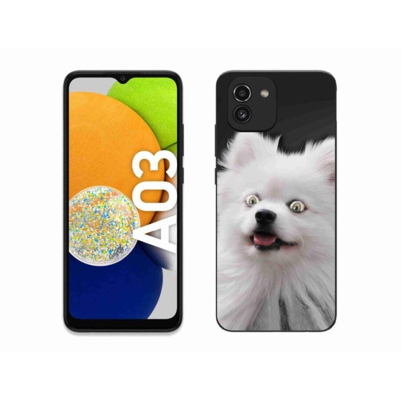 Gelový kryt mmCase na mobil Samsung Galaxy A03 - bílý špic
