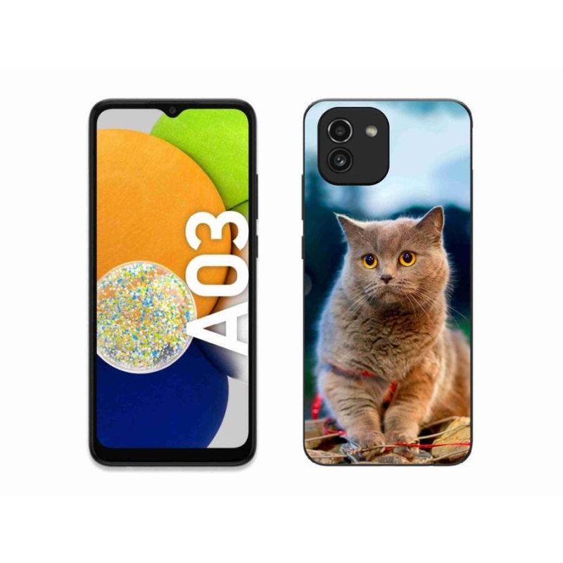 Gelový kryt mmCase na mobil Samsung Galaxy A03 - britská modrá 2