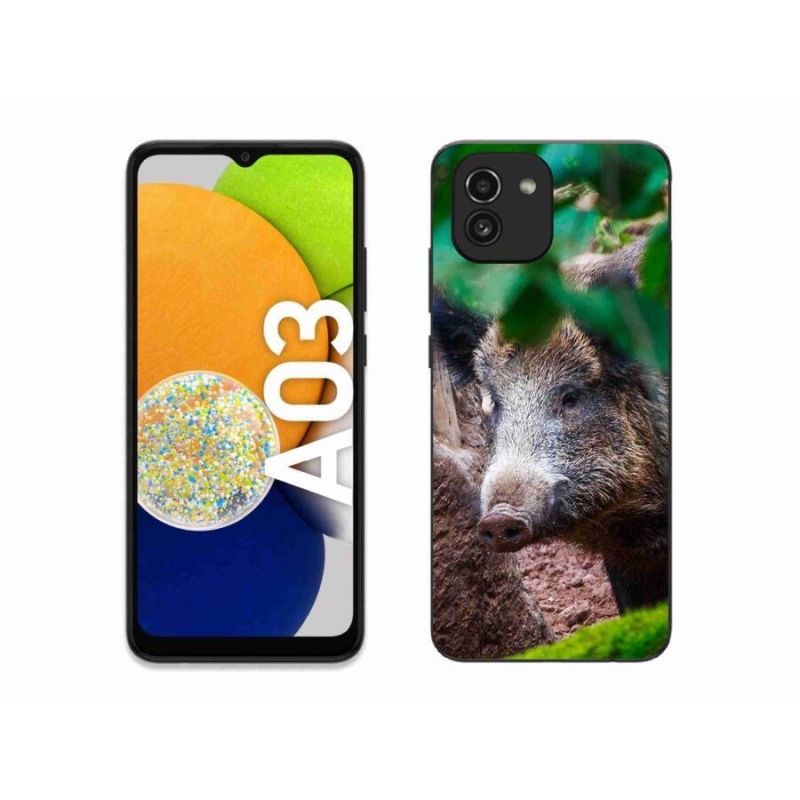Gelový kryt mmCase na mobil Samsung Galaxy A03 - divoké prase