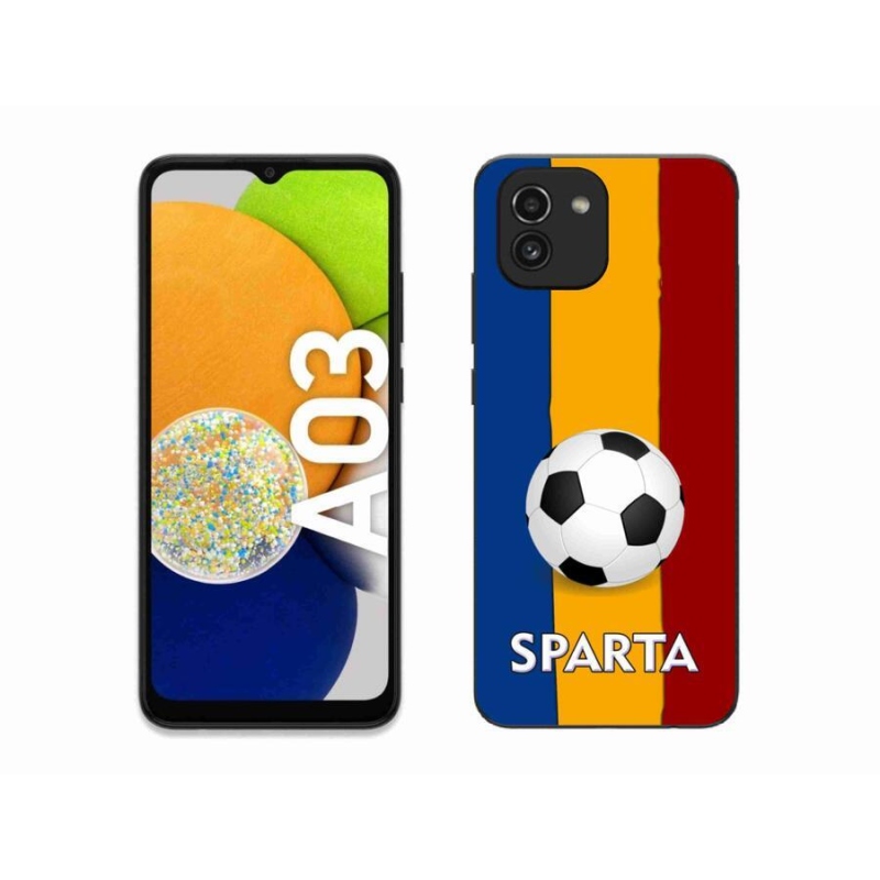 Gelový kryt mmCase na mobil Samsung Galaxy A03 - fotbal 1