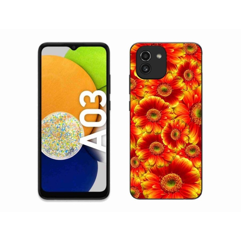 Gelový kryt mmCase na mobil Samsung Galaxy A03 - gerbera 1