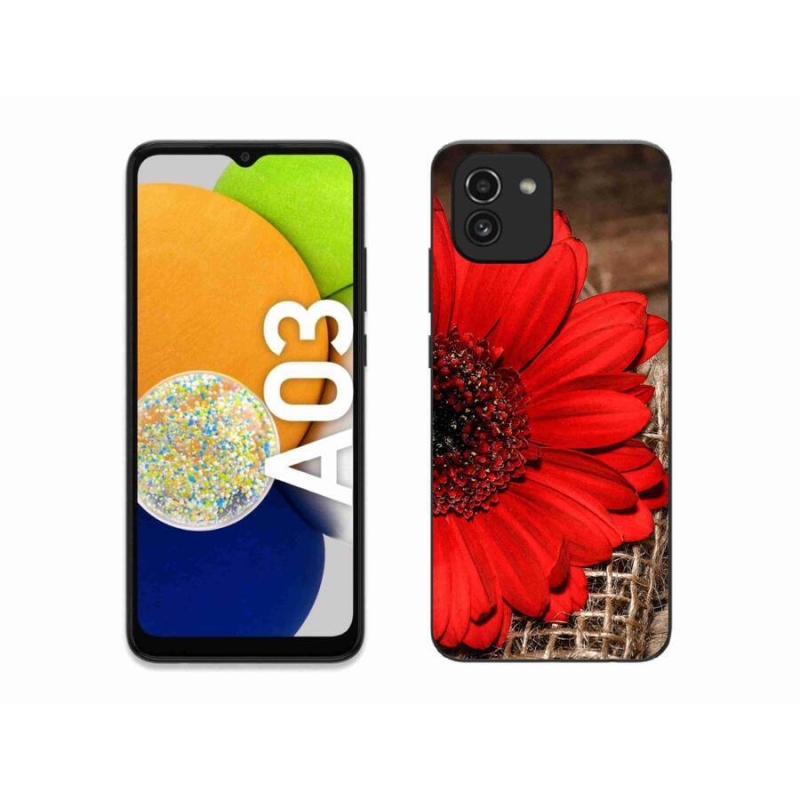 Gelový kryt mmCase na mobil Samsung Galaxy A03 - gerbera