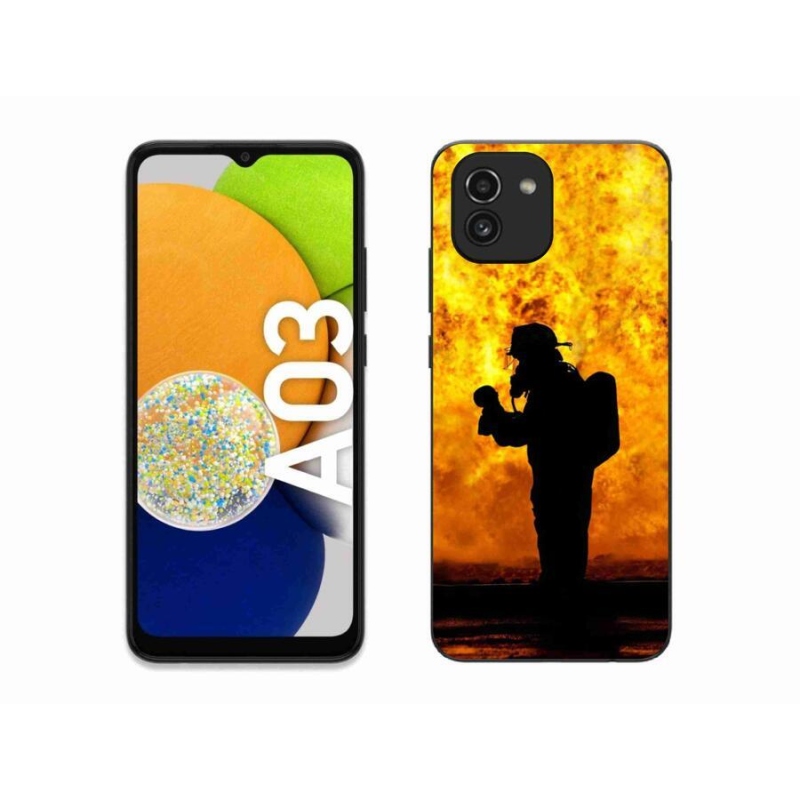 Gelový kryt mmCase na mobil Samsung Galaxy A03 - hasič