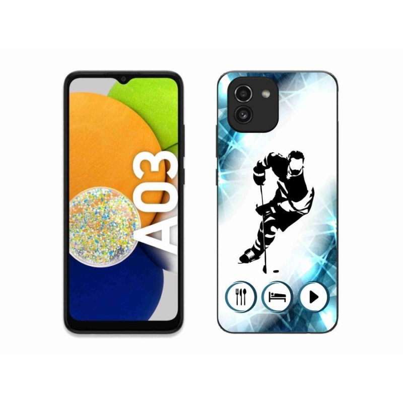 Gelový kryt mmCase na mobil Samsung Galaxy A03 - hokej 1