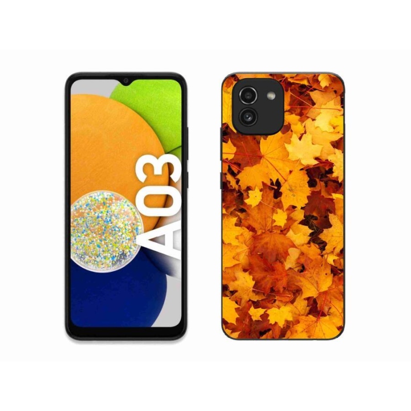 Gelový kryt mmCase na mobil Samsung Galaxy A03 - javorové listy