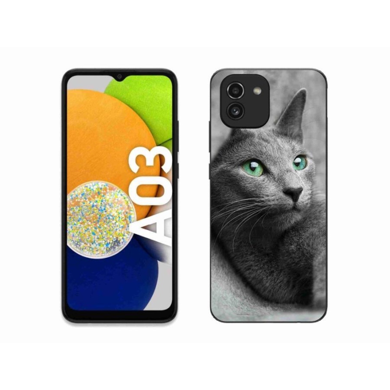 Gelový kryt mmCase na mobil Samsung Galaxy A03 - kočka 2